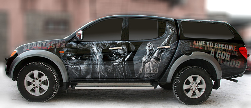 Аэрография "Спартак" на Mitsubishi L200